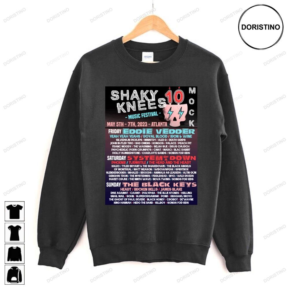 Music Festival Shaky Knees 2023 Tour Limited Edition T-shirts